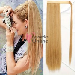 Extensie de par coada cu clema si arici dreapta de 55 cm cod cod MW400622T Blond Inchis